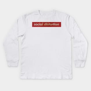 Social Distortion - SIMPLE RED VINTAGE Kids Long Sleeve T-Shirt